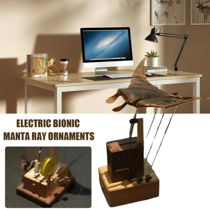 Electric Bionic Manta Ray Ornaments  Handmade Realistic Swimming Motion Figurines