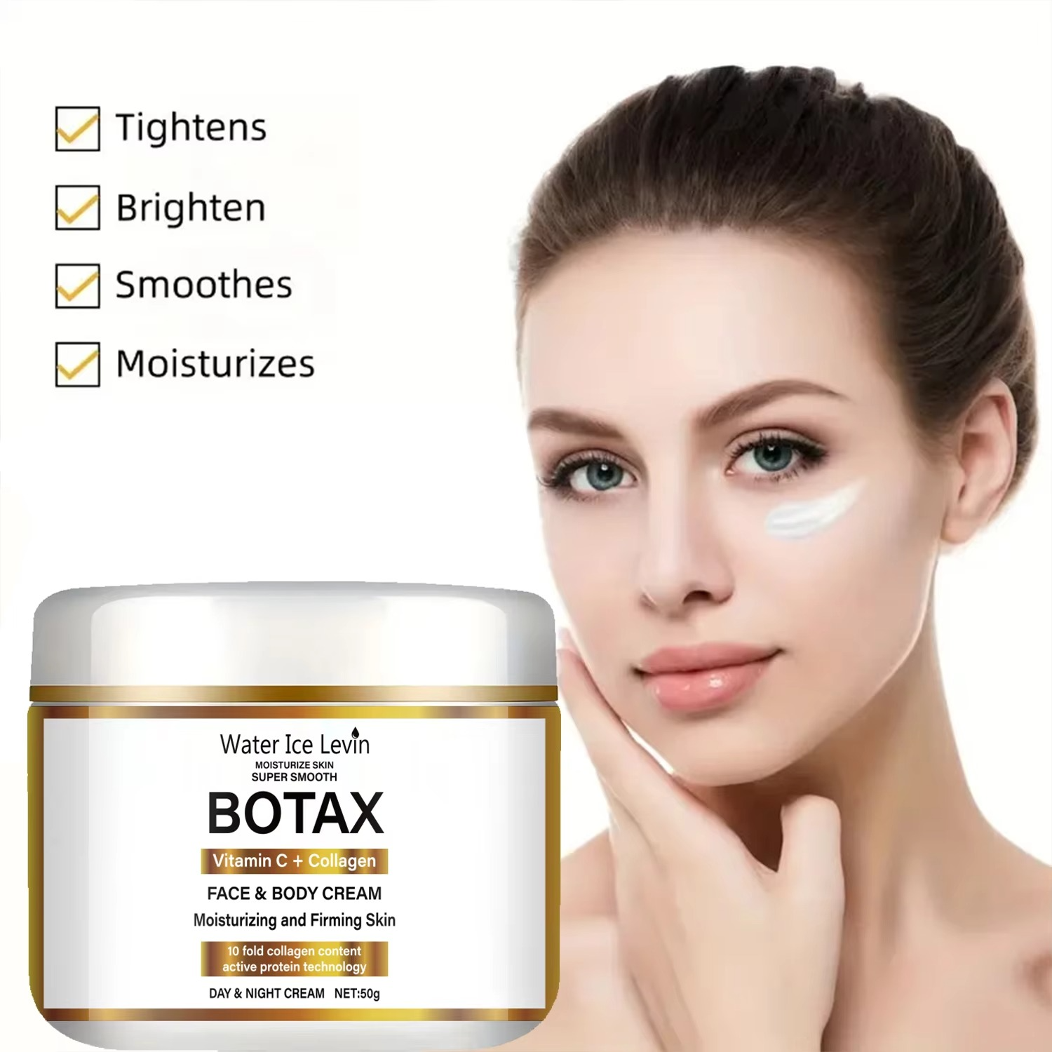 Sensitive Skin Niacinamide Collagen Cream - Deeply Nourishing & Hydrating Vitamin C Moisturizer