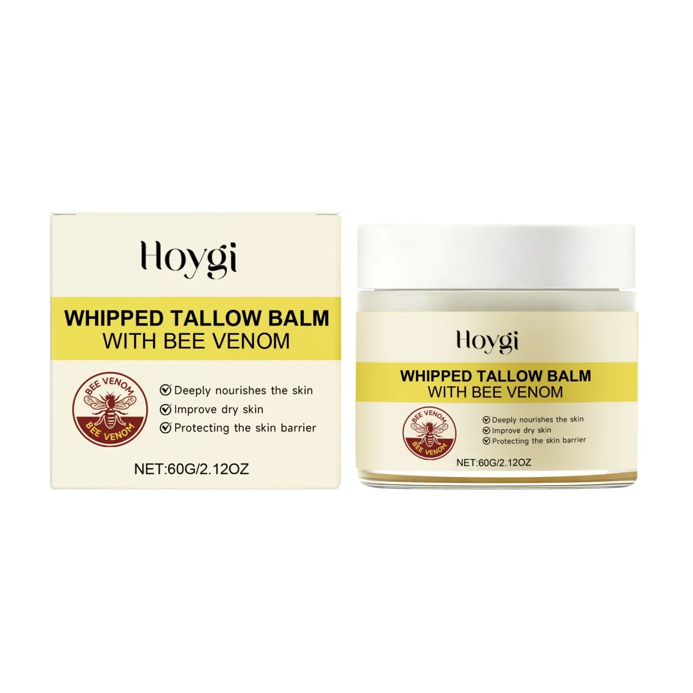 Whipped Tallow Balm with Bee Venom  60g Skin Repair Moisturiser