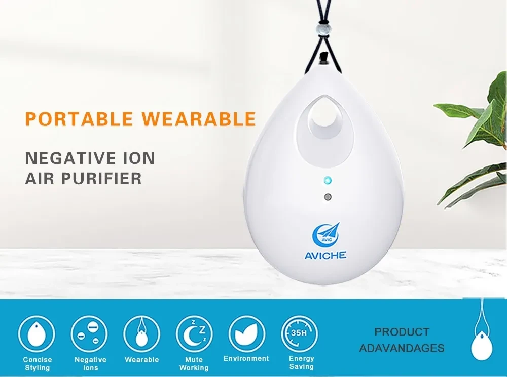 Negative ion necklace