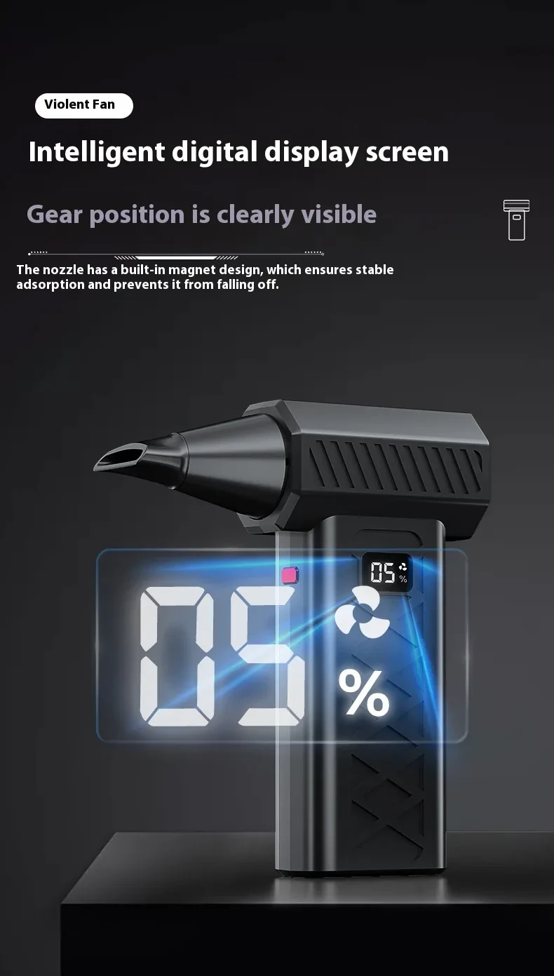 High-power High-speed Turbine Dust Removal Snow Blowing Emergency Lighting Rescue Broken Window Hammer Fan