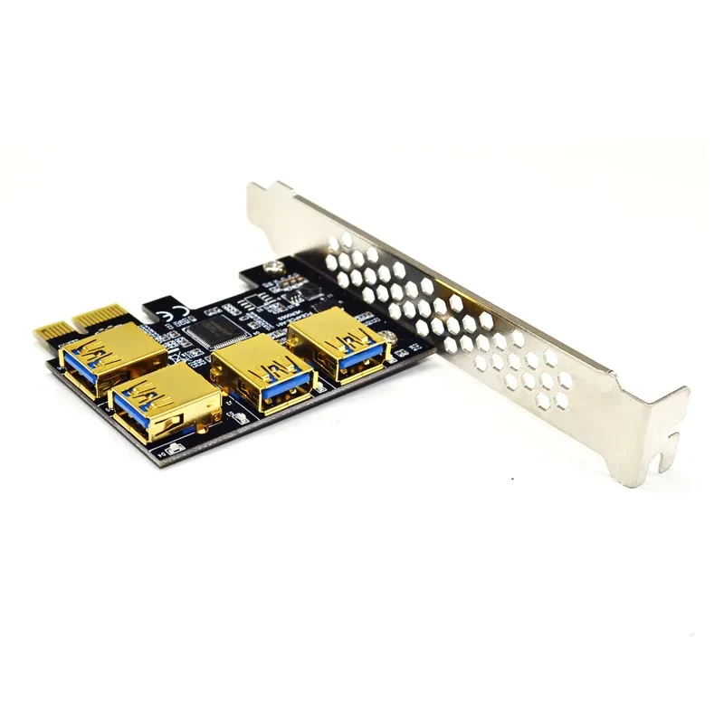 PCI E To PCIE Adapter Card 1 To 4 X1 To 4 PCI E Graphics Slot Adapter Card