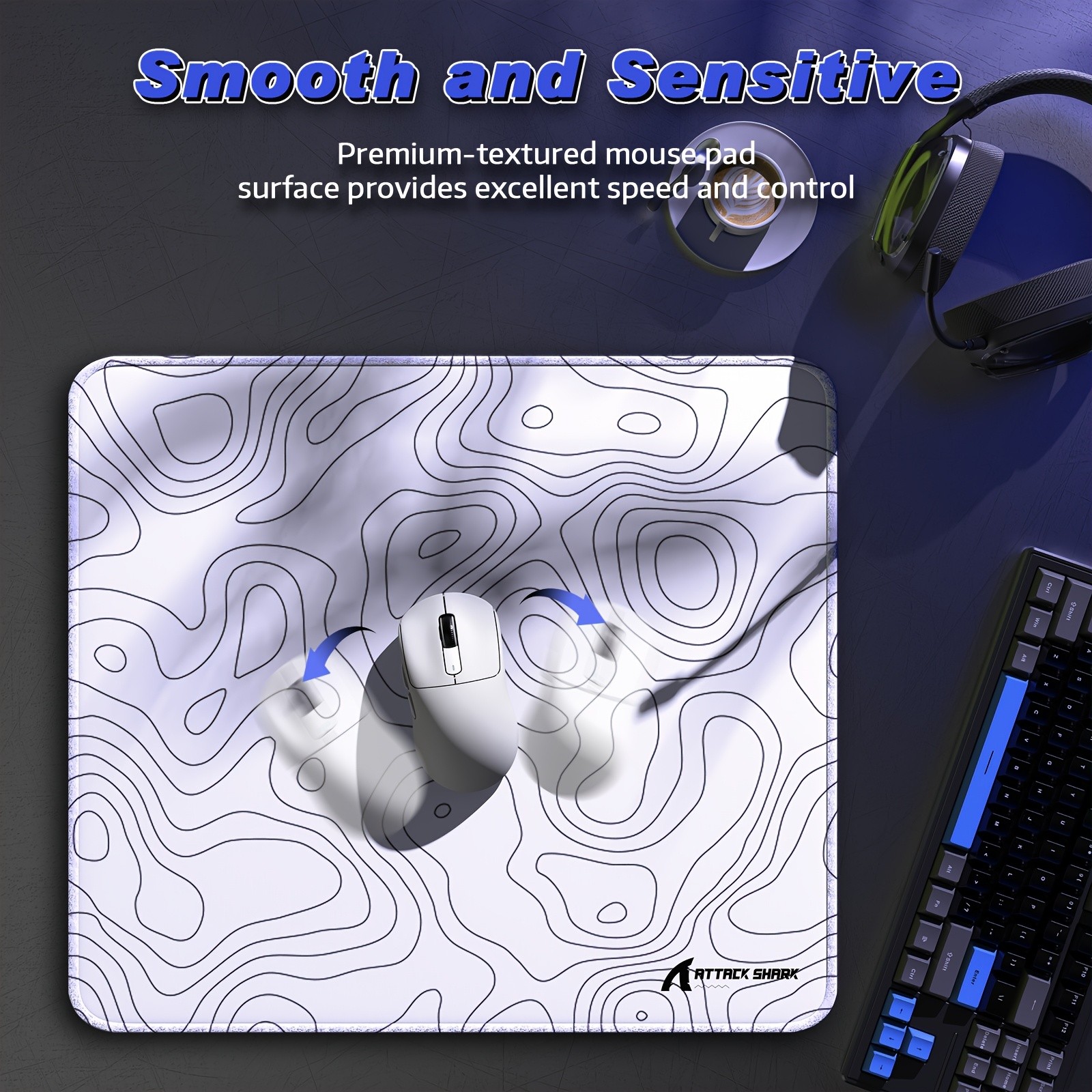 ATTACK SHARK CM02 Large Gaming Mouse Pad  Precision, Comfort, and Style for NZ Desks