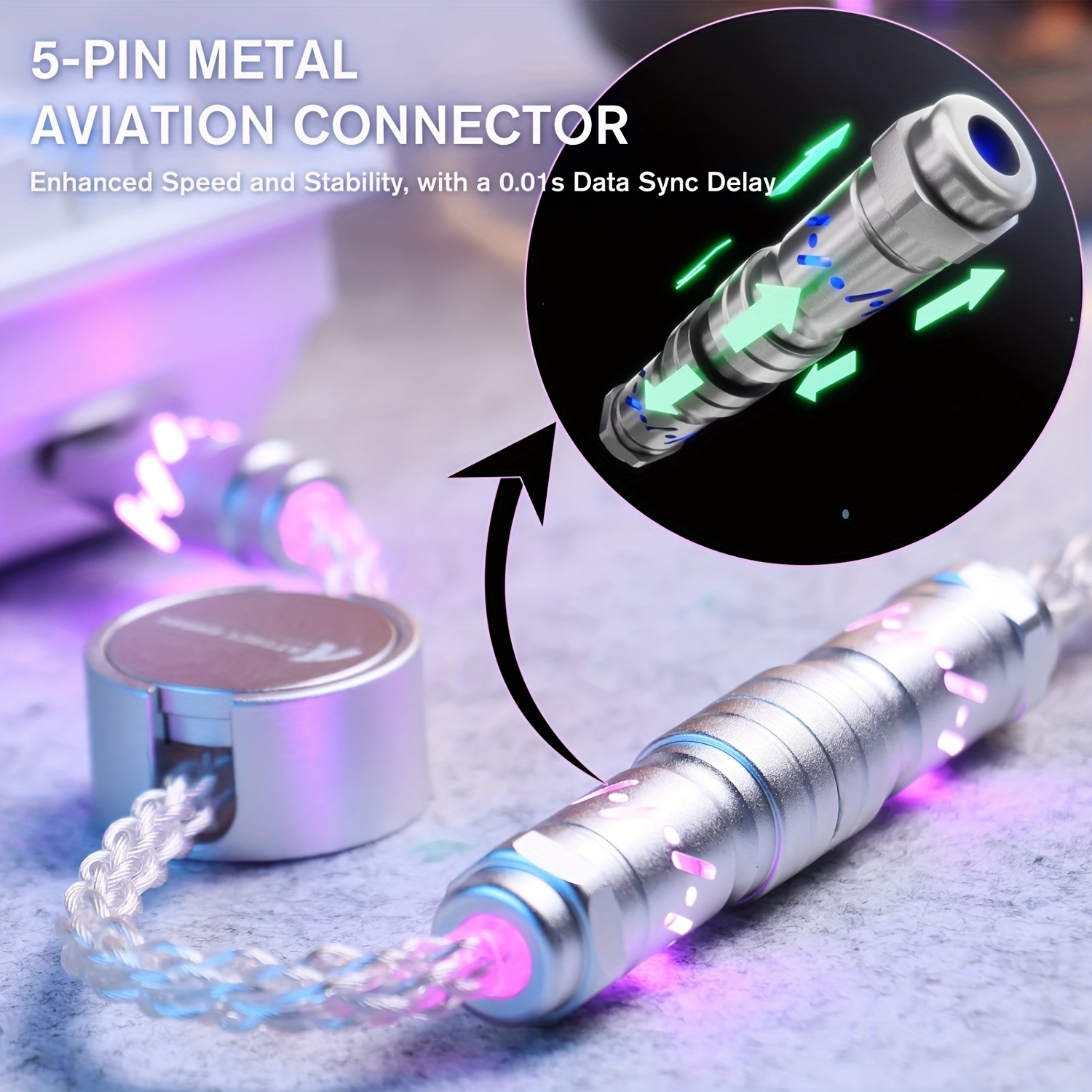 ATTACK SHARK C07 RGB Cable  Magnetic, Smart, and Stylish Power for NZ Setups