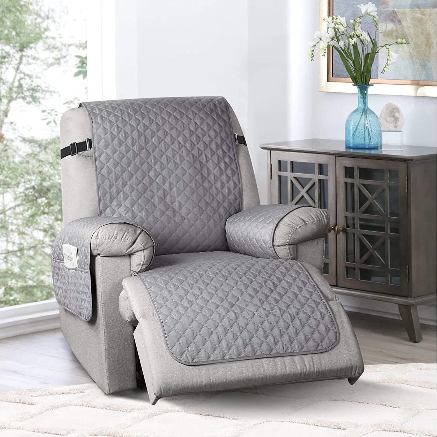 RhombusGuard Waterproof Recliner Slipcover  Non-Slip Stretch Furniture Protector