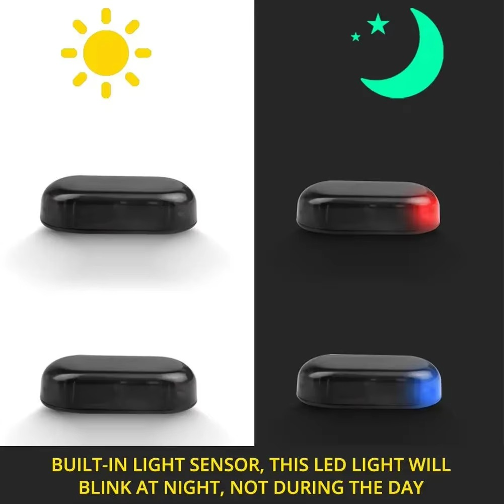 Solar-Powered Dummy Car Alarm Light