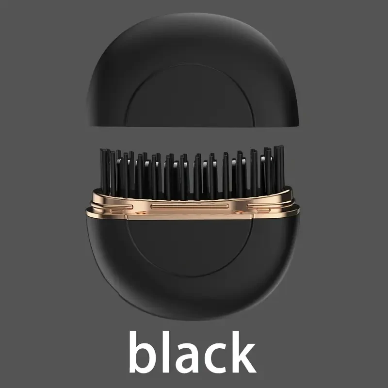 HOTU Portable Ionic Hair and Beard Straightener Brush  Smooth, Stylish, and Travel-Ready Grooming