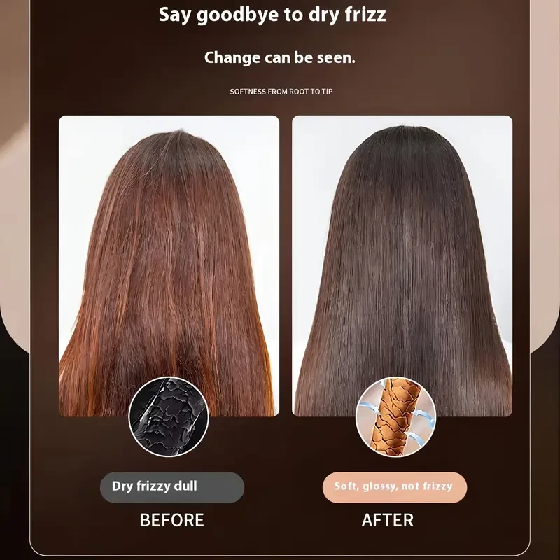 HOTU Portable Ionic Hair and Beard Straightener Brush  Smooth, Stylish, and Travel-Ready Grooming