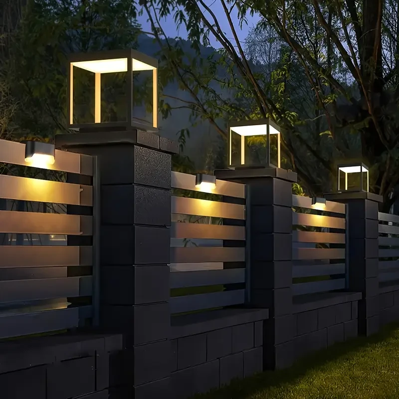 HOTU 7pcs Waterproof Solar Deck Lights Beautiful Warm White LED Ambience for Every Outdoor Space