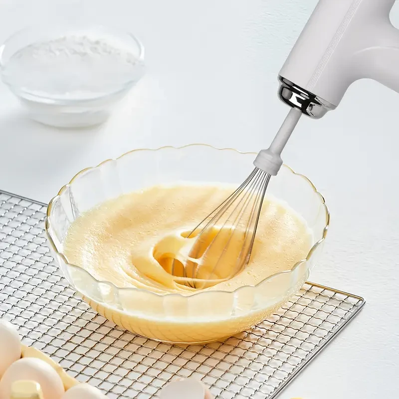 HOTU Handheld Electric Eggbeater & Whisk  Lightweight, Cordless & Effortless Mixing for Every Baker