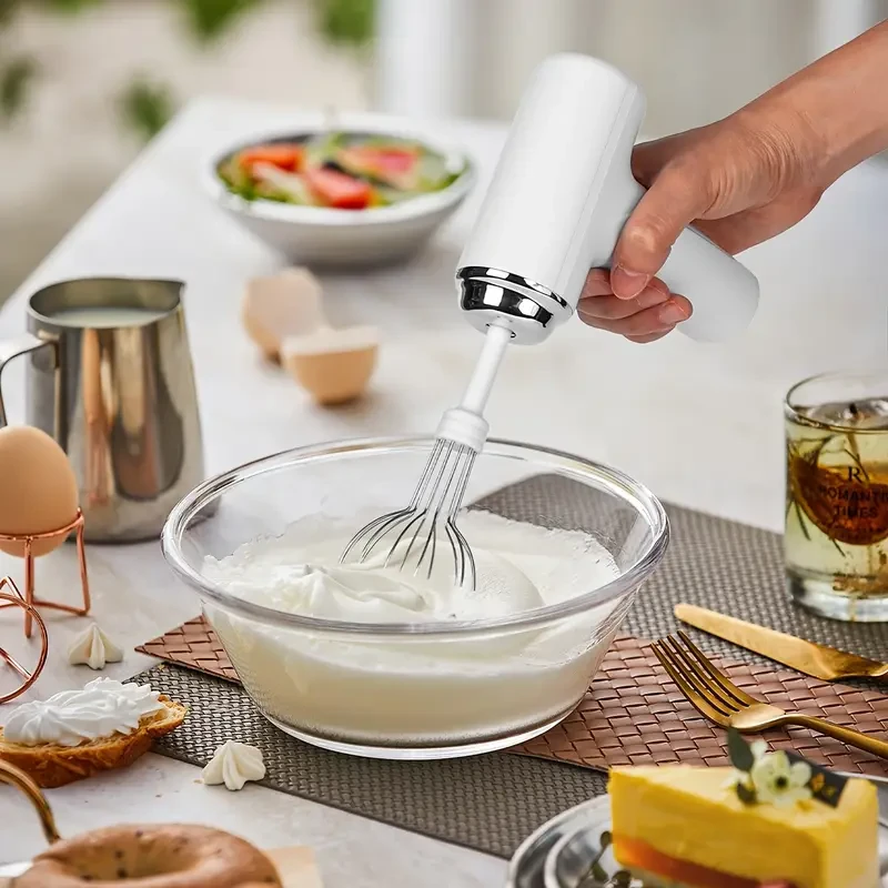 HOTU Handheld Electric Eggbeater & Whisk  Lightweight, Cordless & Effortless Mixing for Every Baker