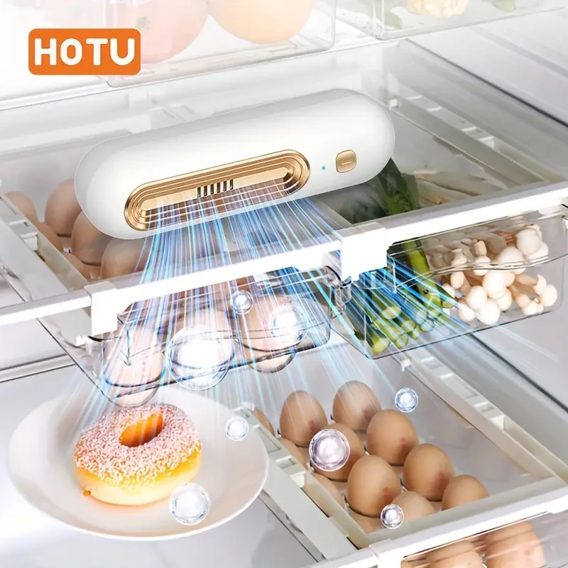 HOTU Kitchen Refrigerator Odor Remover  Portable USB-Powered Odor Neutralizer for Fresh & Clean Spaces