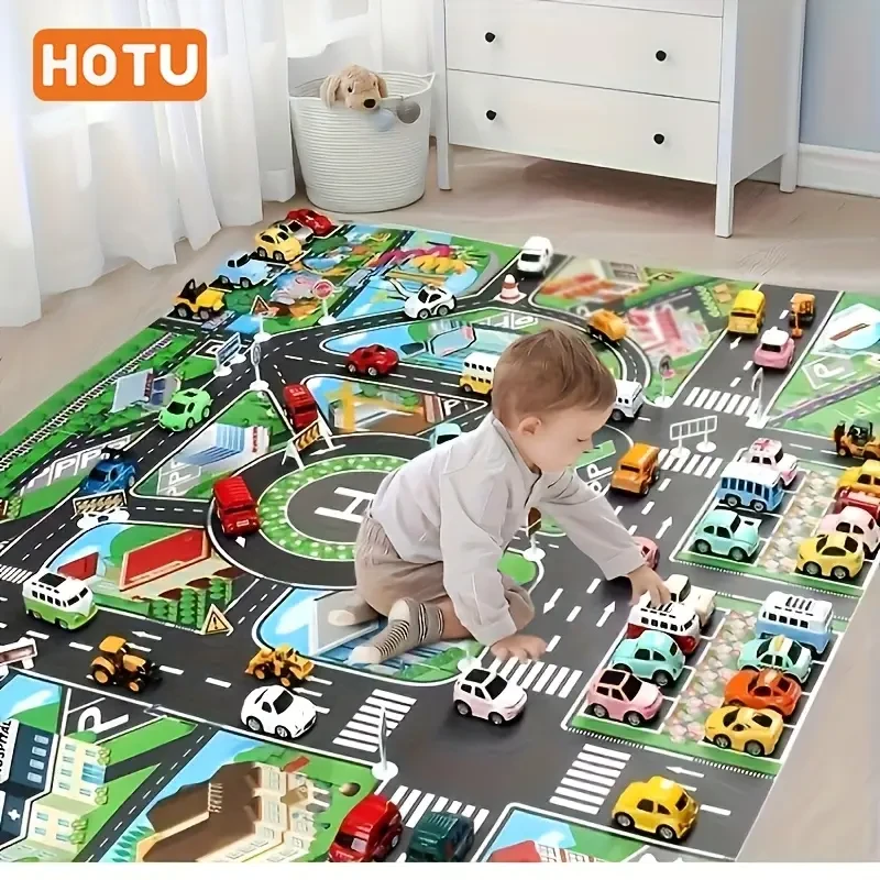 HOTU City Traffic Play Mat  Interactive Road Map for Learning & Fun