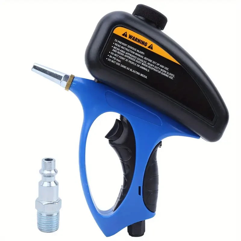 HOTU Sand Blaster Gun  Pneumatic Nozzle Tool for Rust Removal & Surface Restoration