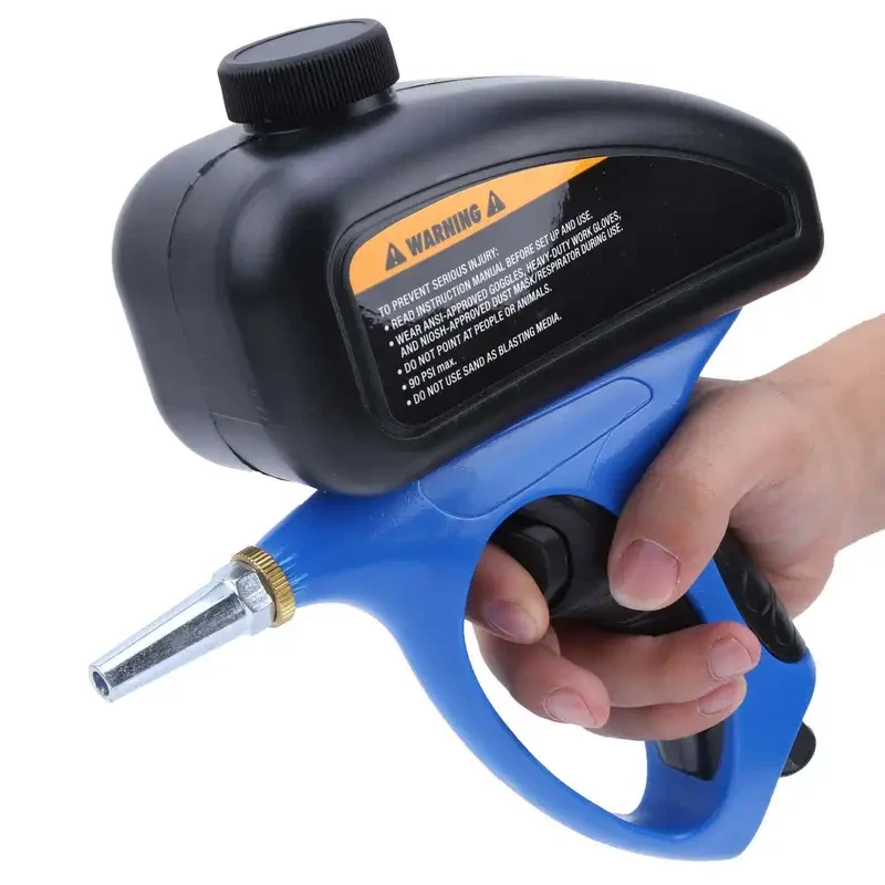 HOTU Sand Blaster Gun  Pneumatic Nozzle Tool for Rust Removal & Surface Restoration