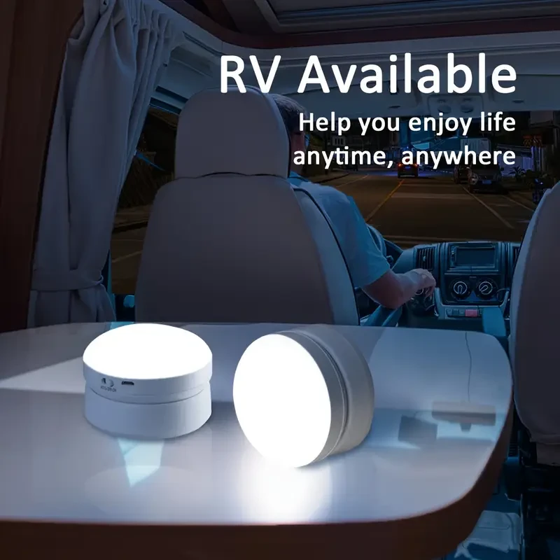 HOTU Auto-On Motion Sensor Night Light  USB Rechargeable, 6-LED Energy-Efficient Lighting