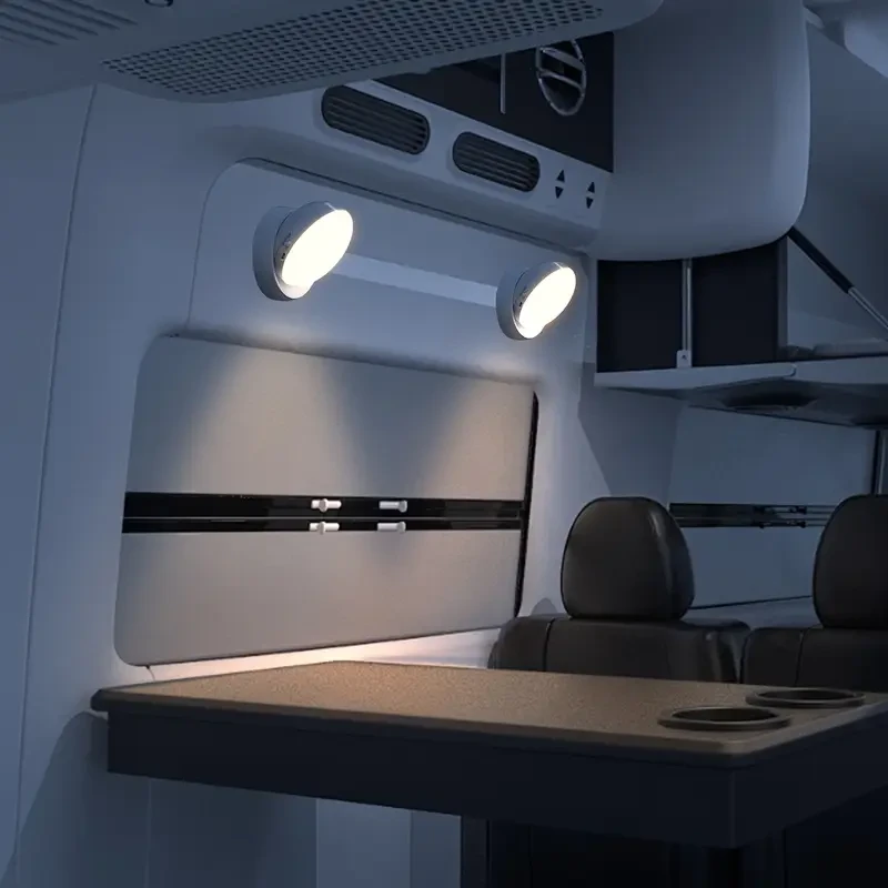 HOTU Auto-On Motion Sensor Night Light  USB Rechargeable, 6-LED Energy-Efficient Lighting