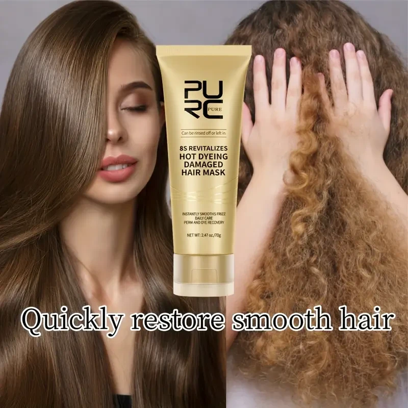 PURC 8 Seconds Hair Mask  Professional Keratin Cream for Smoothing, Softening & Frizz Control