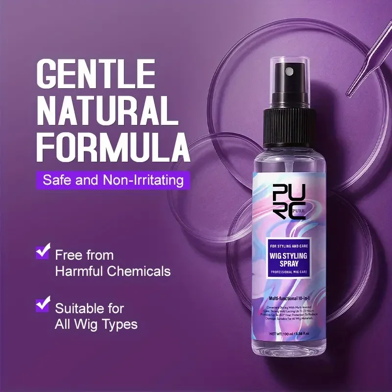 PURC 10-in-1 Wig Care Spray Detangles, Conditions & Adds Shine