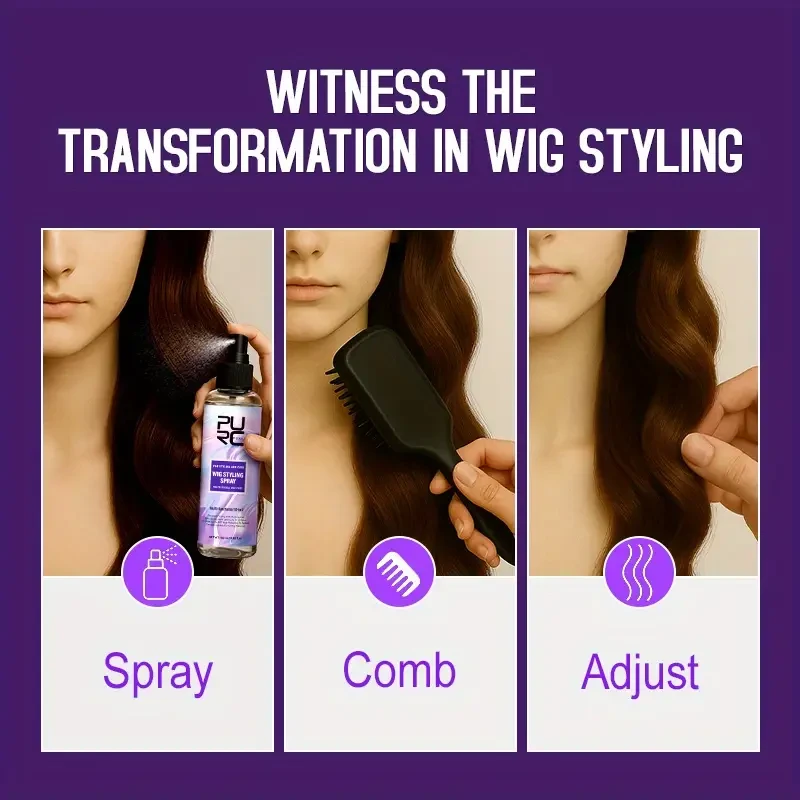 PURC 10-in-1 Wig Care Spray Detangles, Conditions & Adds Shine