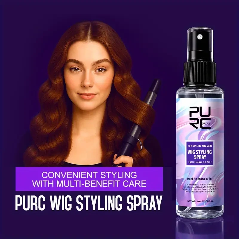 PURC 10-in-1 Wig Care Spray Detangles, Conditions & Adds Shine