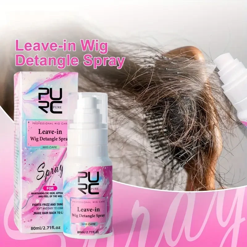 PURC Wig Care Spray  Leave-In Softener for Dry, Tangled & Synthetic Wigs