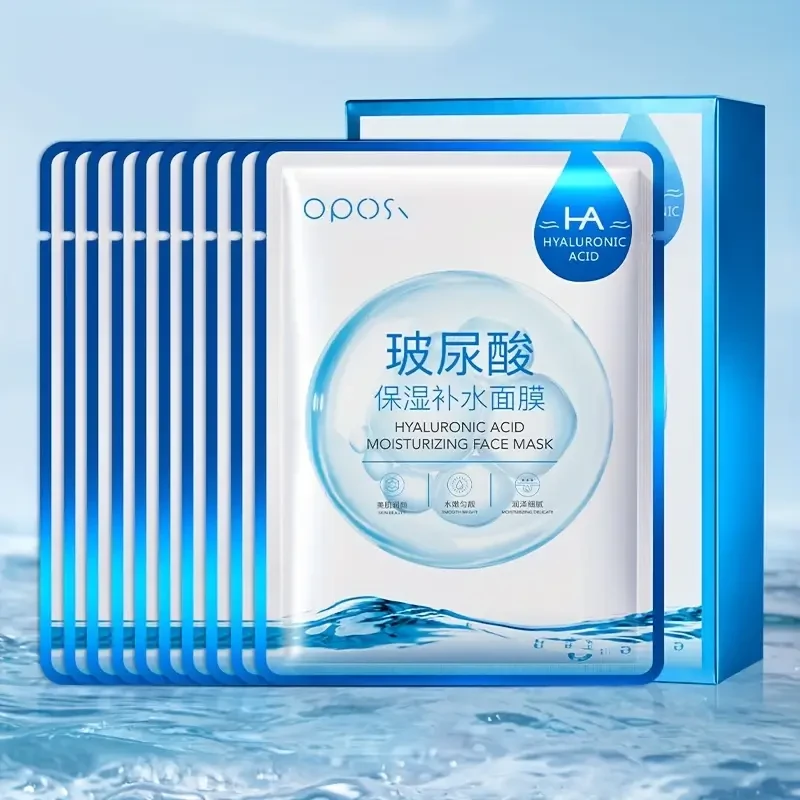 OPOSI Hydroxy Acid Moisturizing Mask  Deep Hydration with Hyaluronic Acid (25ml  10 Sheets)