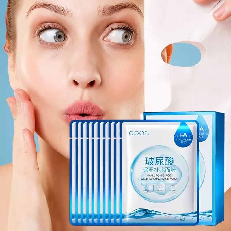 OPOSI Hydroxy Acid Moisturizing Mask  Deep Hydration with Hyaluronic Acid (25ml  10 Sheets)