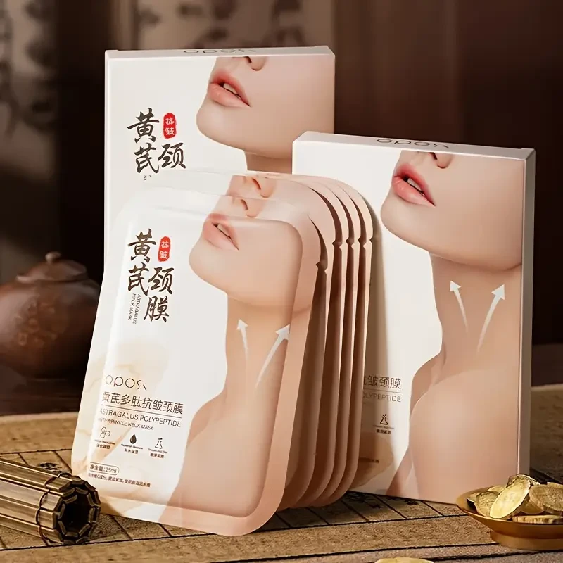 OPOSI Astragalus Polypeptide Neck Mask  Hydrating, Lifting & Neckline-Smoothing Treatment (5pcs)