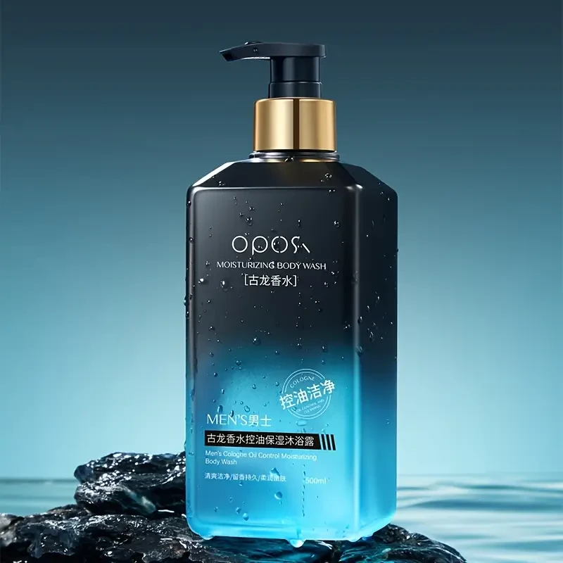 OPOSI Mens Cologne Shower Gel  Deep Cleansing 2-in-1 Shampoo & Body Wash