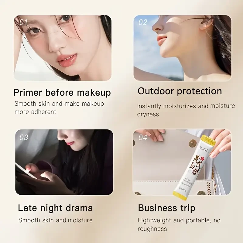 OPOSI Astragalus Leave-On Sleeping Mask  30 Herbal Collagen Strips for Overnight Hydration & Glow