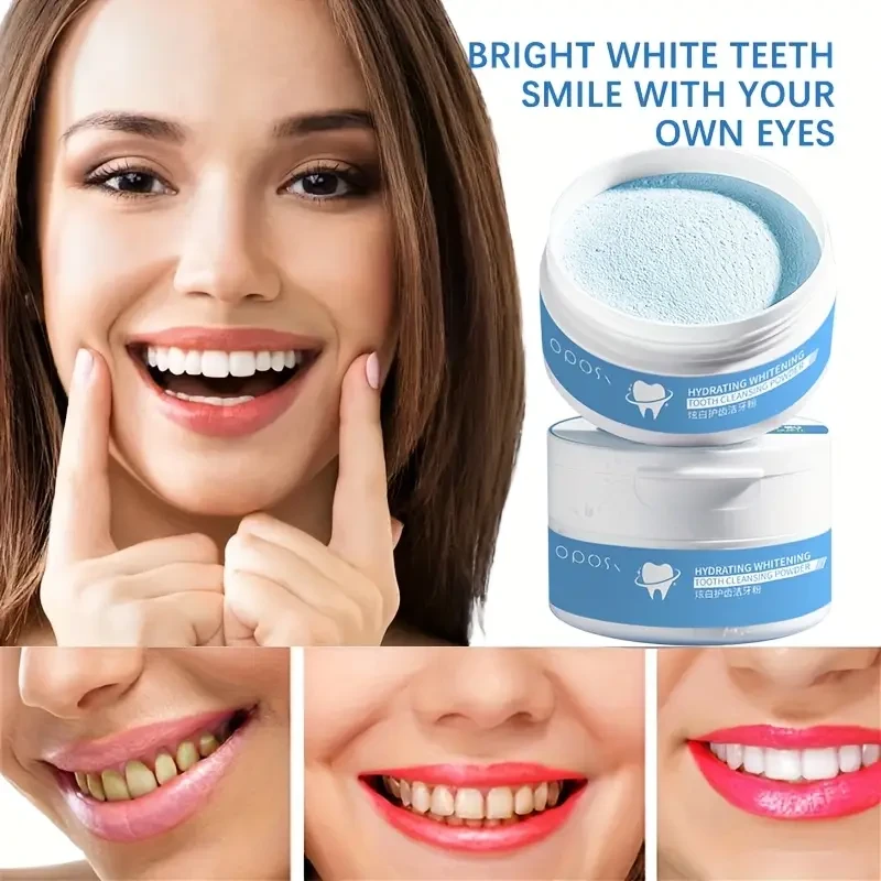 OPOSI Fresh Mint Teeth Whitening Powder  Pearl Powder Deep Cleaning & Daily Brightening Care