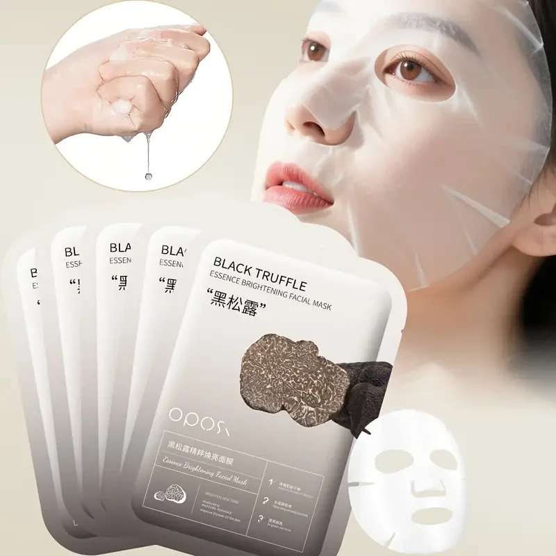 OPOSI Black Truffle Essence Mask  Deep Hydration, Brightening & Gentle Skin Nourishment