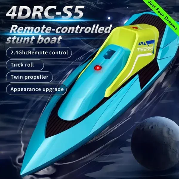 4DRC S5 Blue Green Remote Controlled Ship, Logistics Randomly Sent By UPS, USPS, FEDEX, Banned Platform Temu