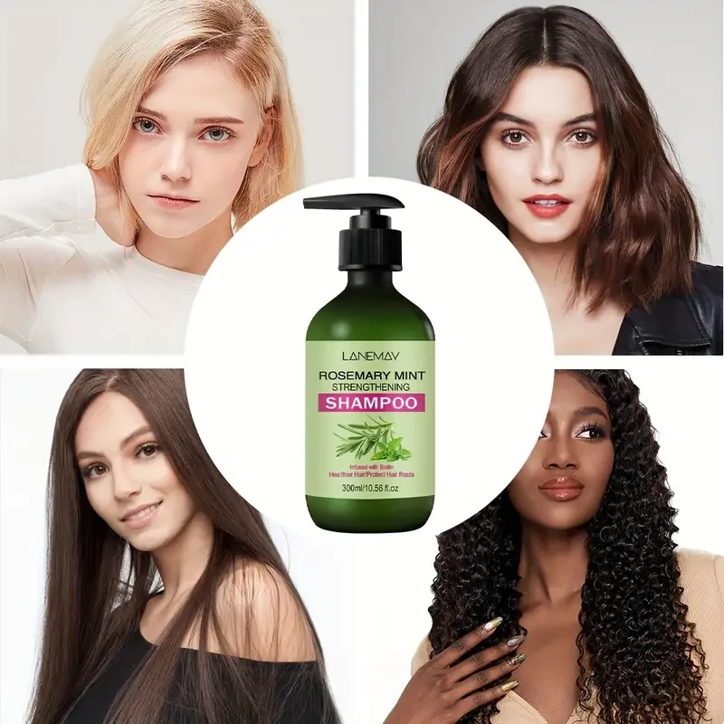 LANEMAY Rosemary Mint Shampoo  Strengthening Cleanser for Weak & Brittle Hair