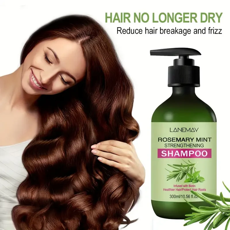 LANEMAY Rosemary Mint Shampoo  Strengthening Cleanser for Weak & Brittle Hair