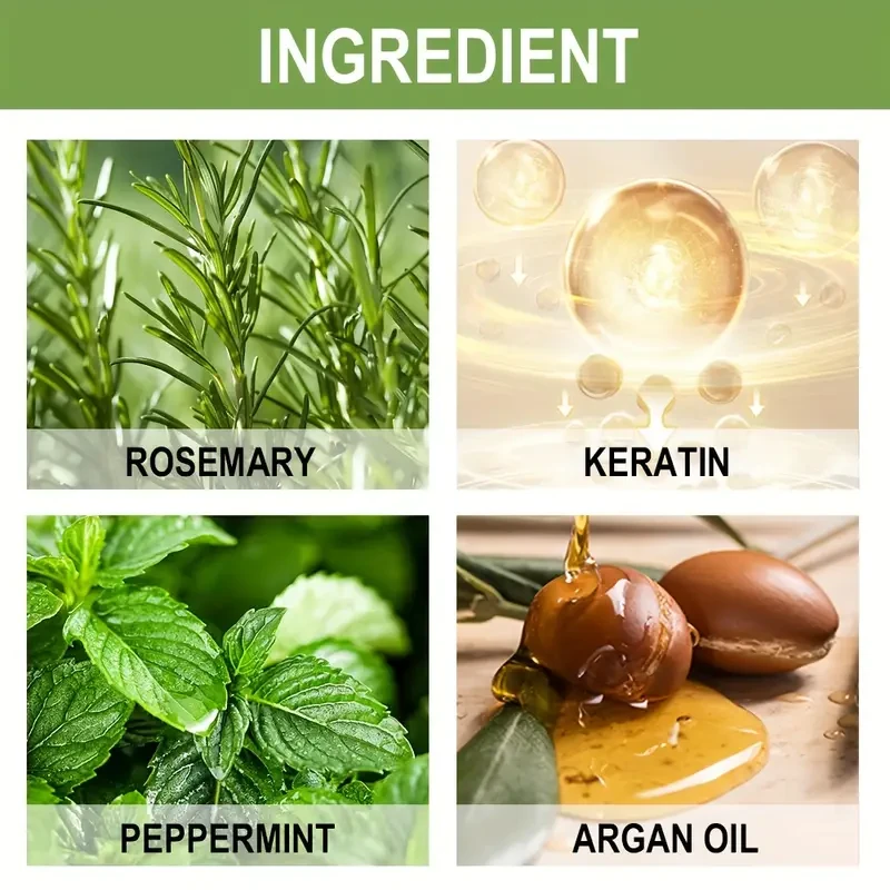 LANEMAY Rosemary Mint Shampoo  Strengthening Cleanser for Weak & Brittle Hair