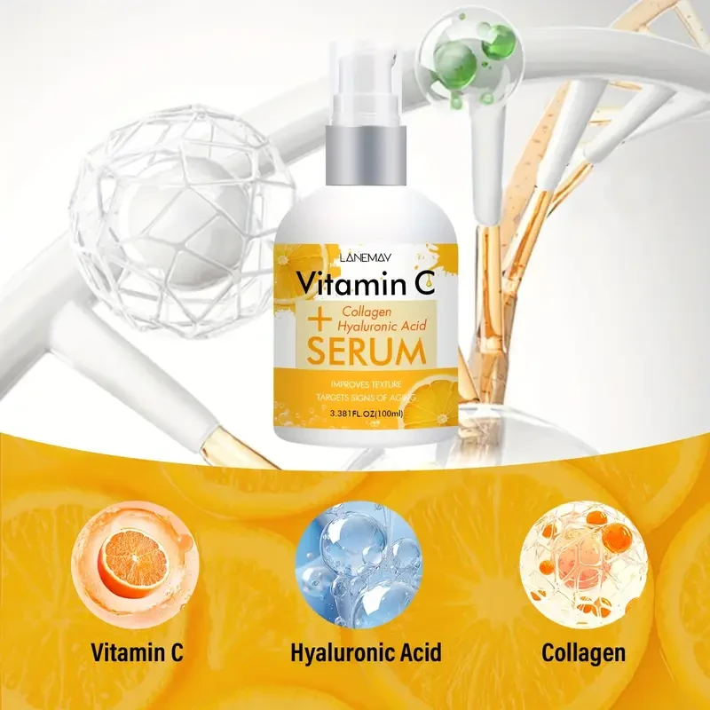 LANEMAY Vitamin C Serum with Collagen  Hydrating, Brightening & Texture-Smoothing Formula