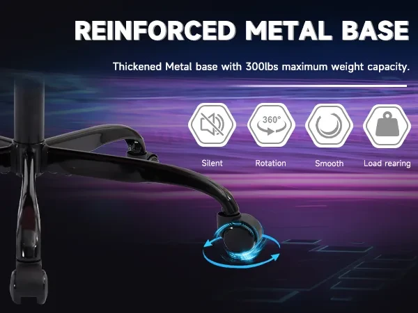 Gaming Chair, Computer Chair Ergonomic Chair With Footrest Office Chair Ergonomic Computer Chair With Lumbar Backrest Bluewhite