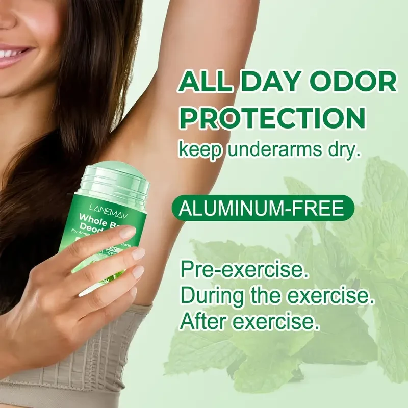 LANEMAY Whole Body Deodorant  72H Freshness with Mint Scent & Gentle Skin Care