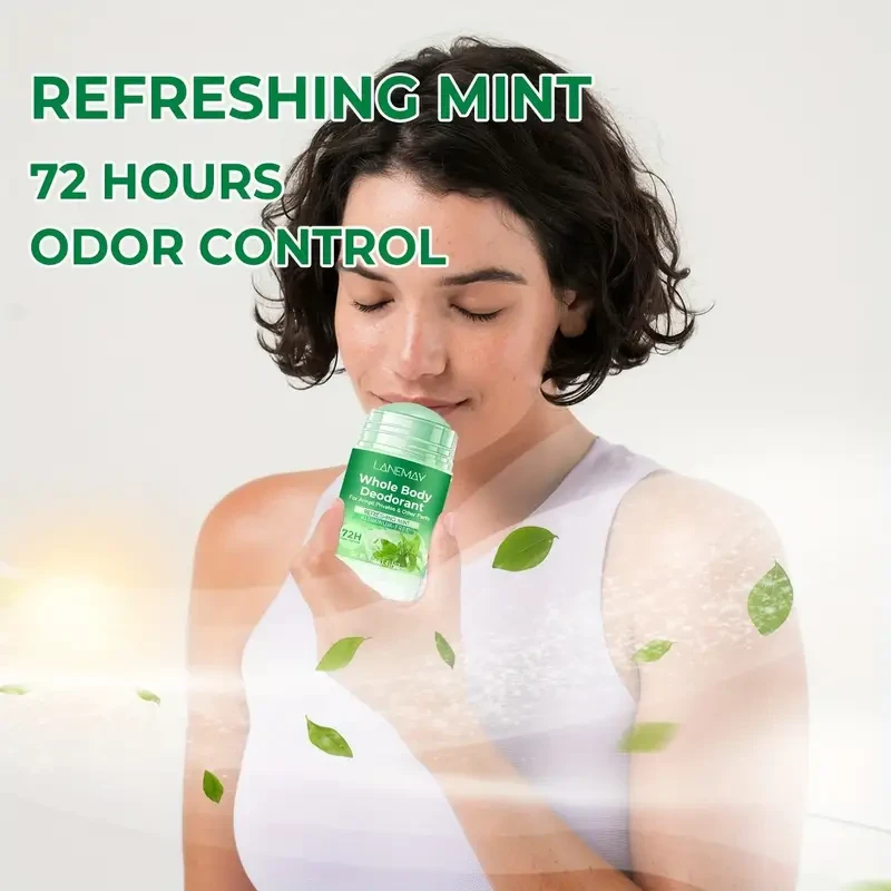 LANEMAY Whole Body Deodorant  72H Freshness with Mint Scent & Gentle Skin Care