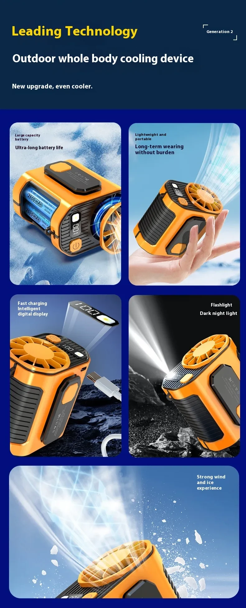 Wrist Hanging Fan Outdoor Camping Fan Portable