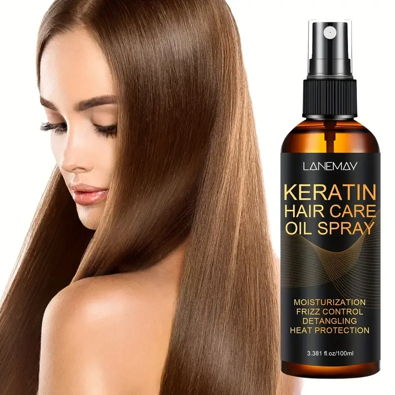 LANEMAY Keratin Hair Care Oil Spray  Deep Moisture, Shine & Frizz Control