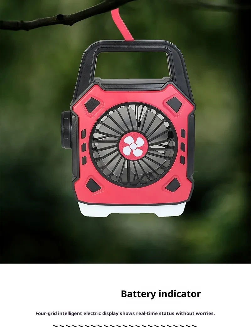 Multi-function Fan Light Hand Lamp Portable With Fast Charging