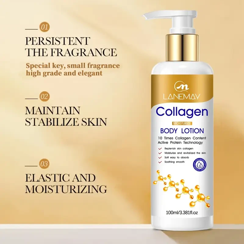 LANEMAY Collagen Moisturize Body Lotion Lightweight, Hydrating & Non-Greasy Care