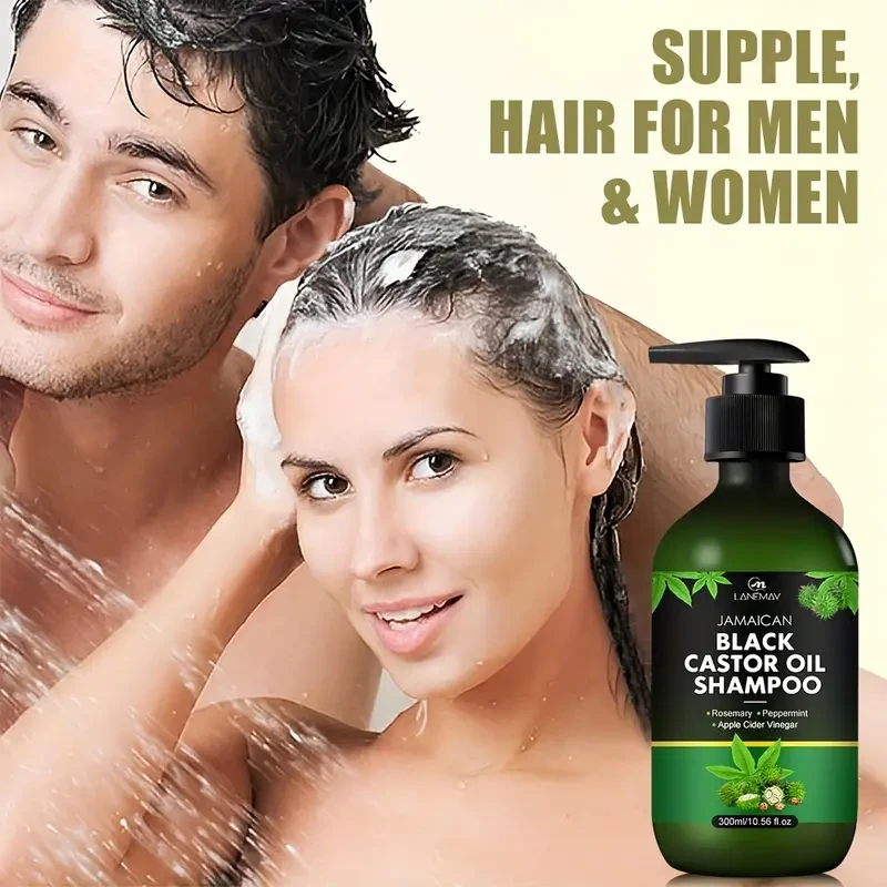 LANEMAY Black Castor Oil Shampoo  Deep Clean, Strengthen & Protect Against Breakage