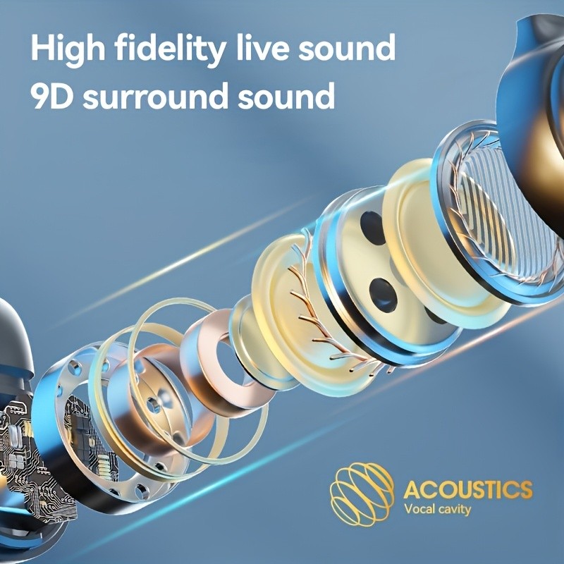 GENAI M47 Earbud Headphones  Compact Wireless Earbuds with ANC & Long Endurance