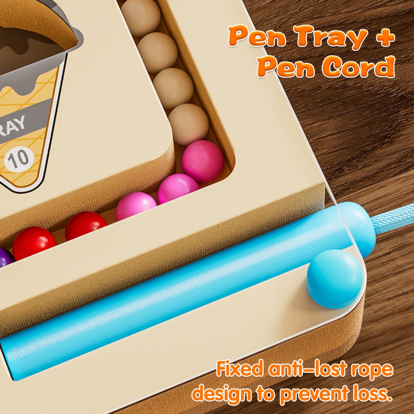 GENAI Wooden Magnetic Colour & Number Maze Puzzle Board A Fun Learning Adventure for Curious Minds