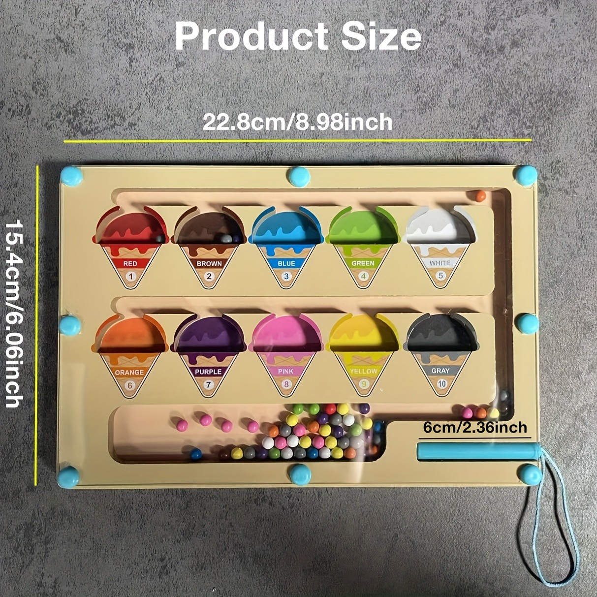 GENAI Wooden Magnetic Colour & Number Maze Puzzle Board A Fun Learning Adventure for Curious Minds