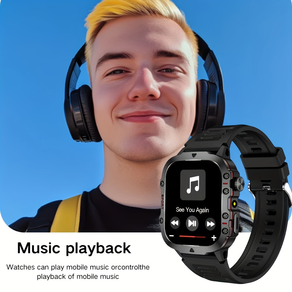 ERUN Mens Outdoor Smart Watch  4.6 cm HD Touchscreen Power for Sport, Adventure & Everyday Life